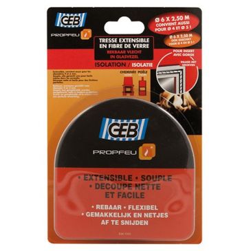 Tresse fibre verre extensible Ø 6 mm x 2.50 m Propfeu