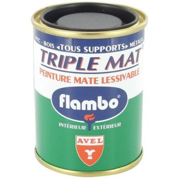Peinture lessivable 100 ml Flambo Triple Mat - Noir