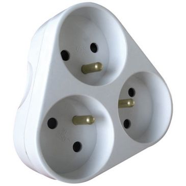 Triplite 2p+t 16a triangle blanc  vrac