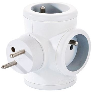 Triplite 3x16a rotative blanc