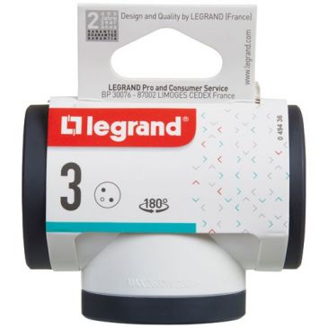 Triplite FB 3x2P+T prenium prises latérales rotative blanc/n