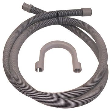 Tuyau de vidange - machine à laver - D19 et 22 mm - 2 m - gris