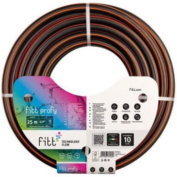 Tuyau fitt profy noir 3 ép. usage pro 15mm x 25m