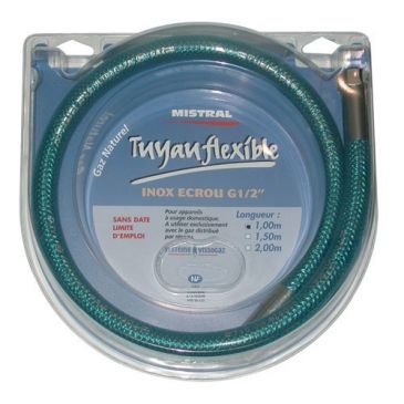 Tuyau gaz naturel - flexible - inox - 1 m