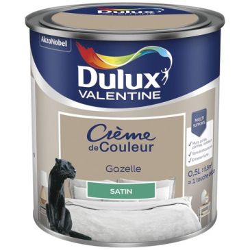 Peinture 0.5 L Crème de Couleur Satin - Gazelle