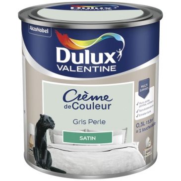 Peinture 0.5 L Crème de Couleur Satin - Gris Perle