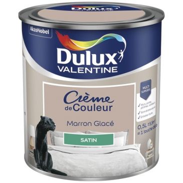 Peinture 0.5 L Crème de Couleur Satin - Marron Glacé