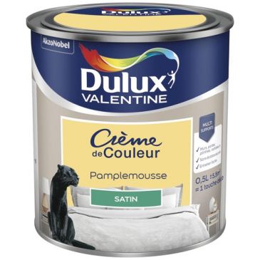 Peinture 0.5 L Crème de Couleur Satin - Pamplemousse