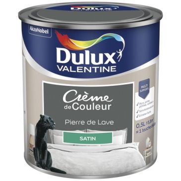 Peinture 0.5 L Crème de Couleur Satin - Pierre de Lave