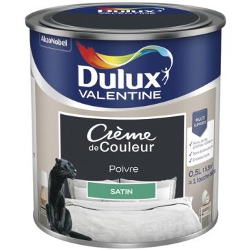Peinture 0.5 L Crème de Couleur Satin - Poivre