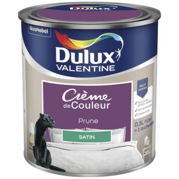 Peinture 0.5 L Crème de Couleur Satin - Prune