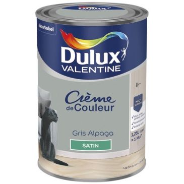 Peinture 1.25 L Crème de Couleur Satin - Gris Alpaga