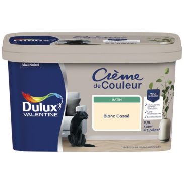 Peinture 2.5 L Crème de Couleur Satin - Blanc Cassé