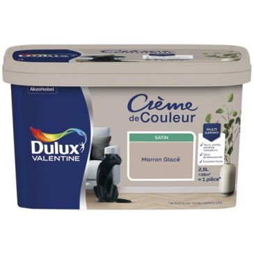 Peinture 2.5 L Crème de Couleur Satin - Marron Glacé