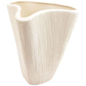 Vase ondulé 28,5 cm Haut Beige - Vico