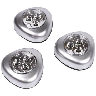 Veilleuse LED - lot de 3 - argenté