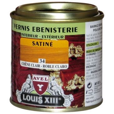 Vernis bois 125 ml Satiné - Chêne Clair