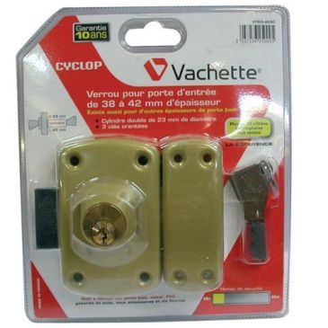 Verrou cyclop cylindre double 45mm 67603/sc