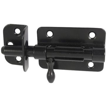 Verrou de box à gâche 89 x 40 x 1.2 mm Ø 8 mm noir