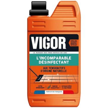 Vigor désinfectant 1l aux actifs d'origine végétale.