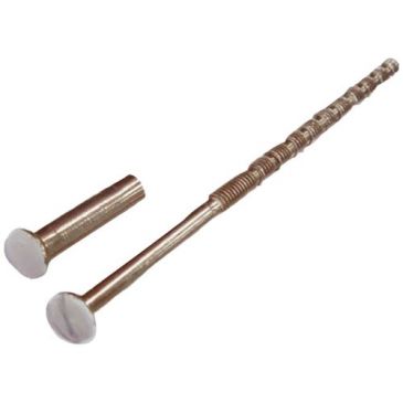 Vis relieuse prédécoupée - tête bombée fendue - douille lisse non fendue - 