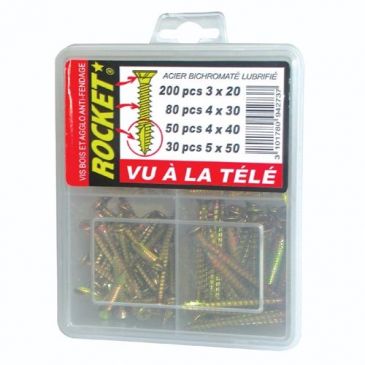 Vis rocket coffret de 360p. assorties