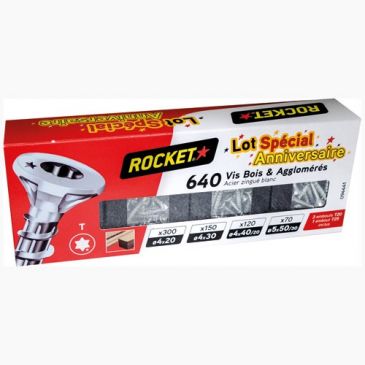 Vis rocket bois et agglomérés torx assortiment x 640