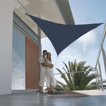 Voile ombrage triangulaire 3m gris bleuté