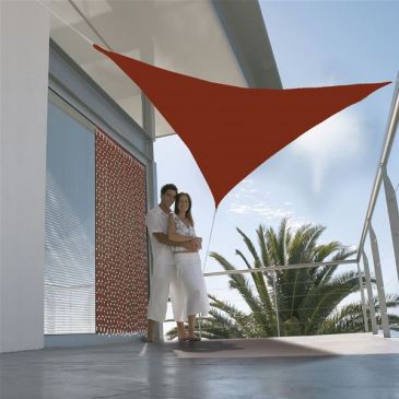 Voile ombrage triangulaire 3m terracotta