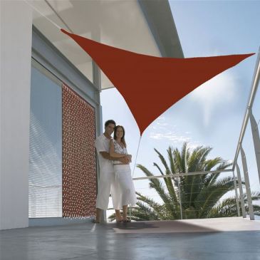 Voile ombrage triangulaire 3 m terracotta