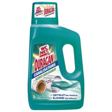 Wc net canalisation ouragan menthol ou marine 1l