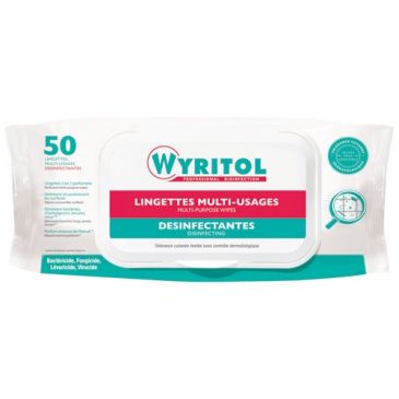Lingettes désinfectantes multiusages essence niaouli x 50