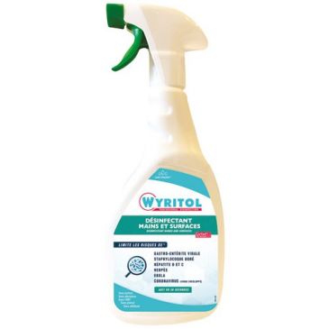 Wyritol spray desinfectant mains et surfaces 750 ml